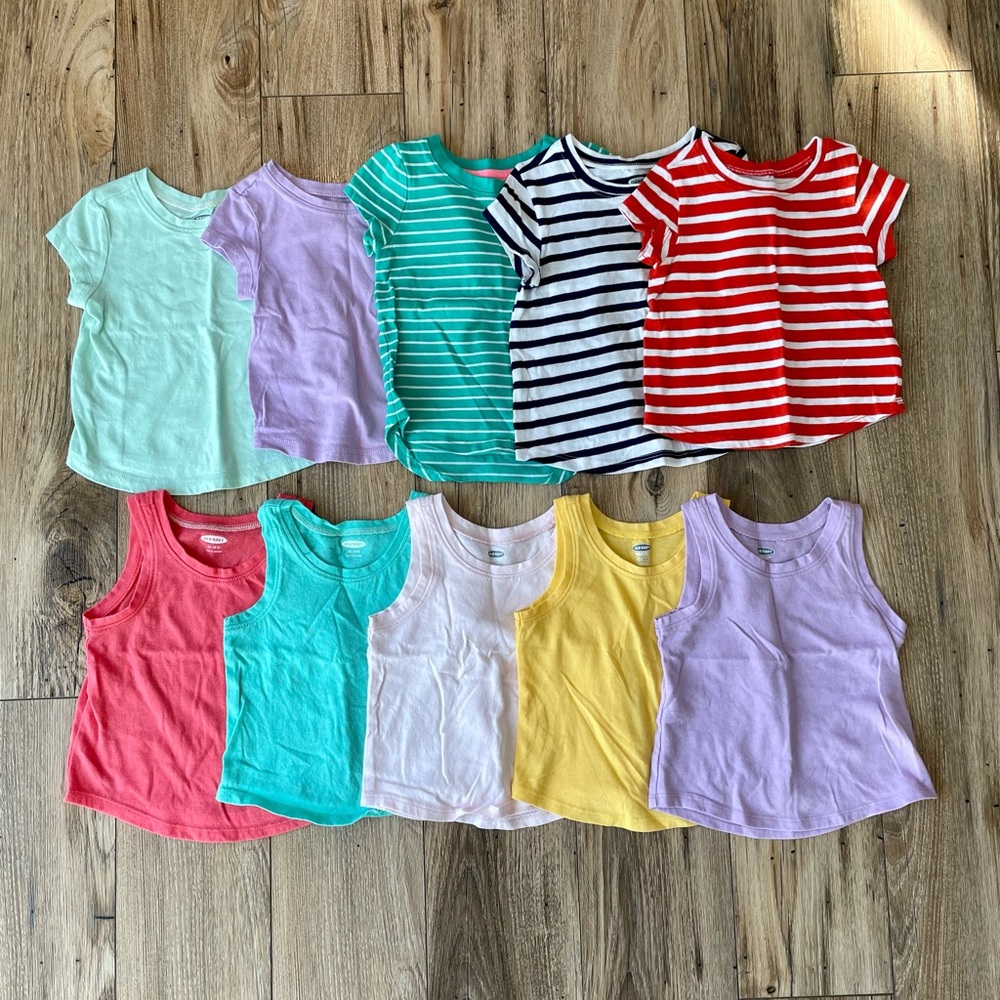 Old Navy Baby Girl T-Shirt and Tank Top BUNDLE; 12-18 Months